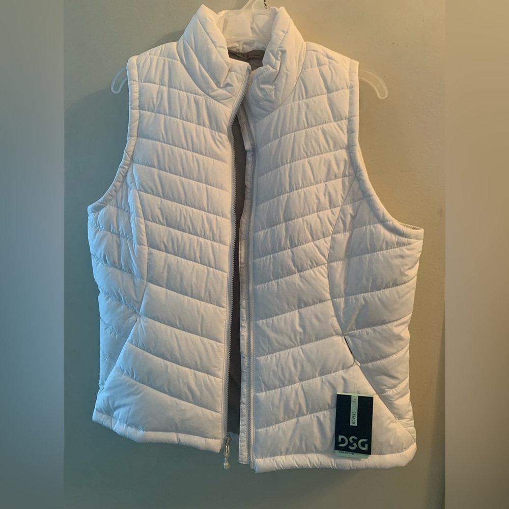 DSG white puffer vest